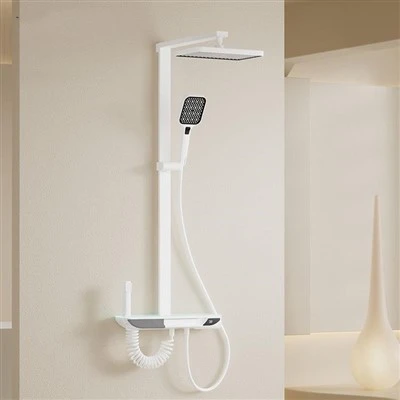 Square Tube Brass Shower Set
