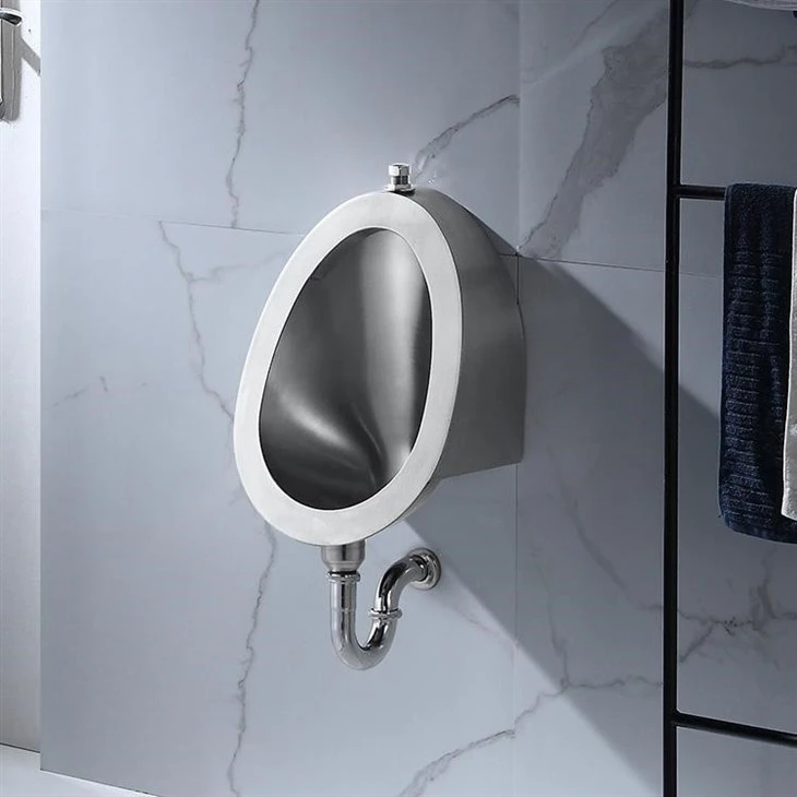 Stainless hlau phab ntsa{0}}Mounted Urinal